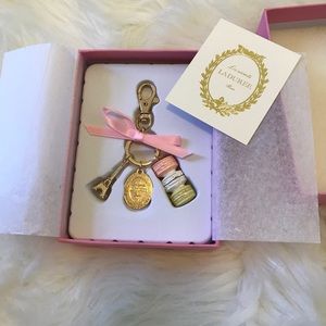 New Laduree Paris Charm Keychain Pink Bow